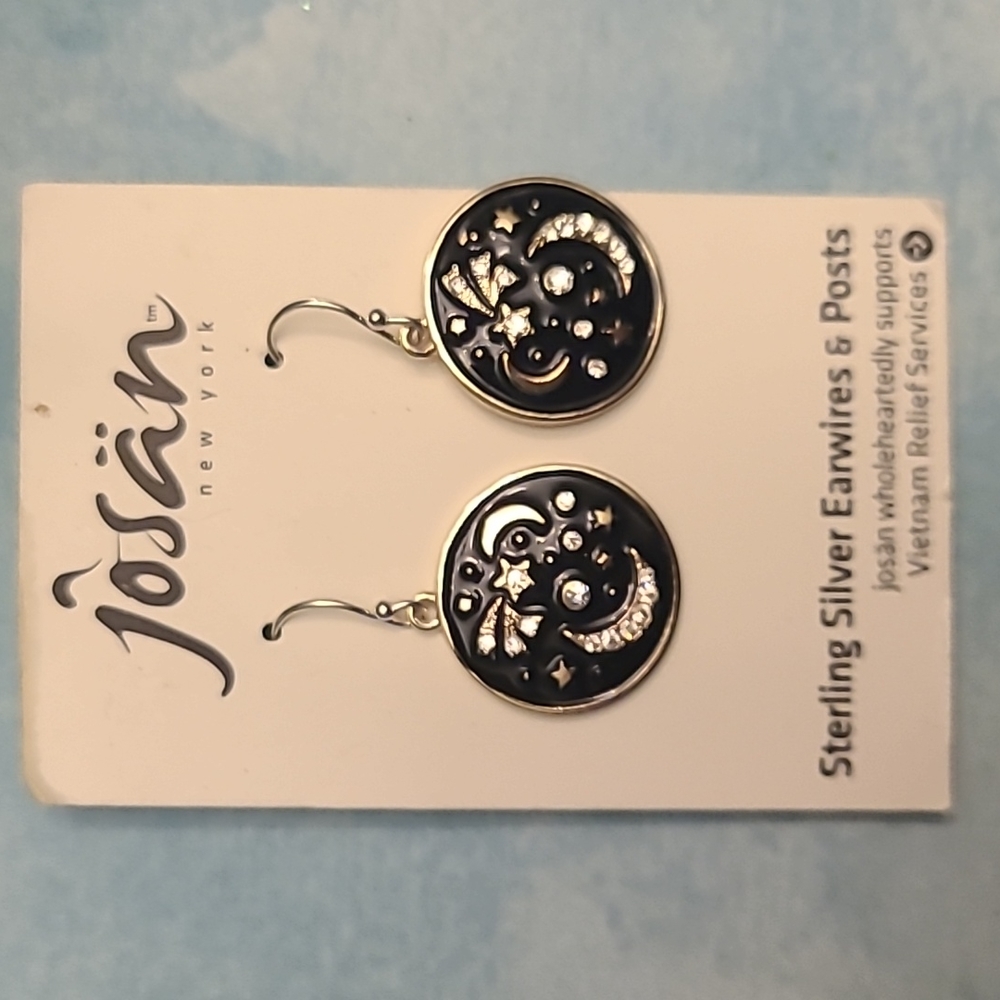 Josan new york black and silver earrings